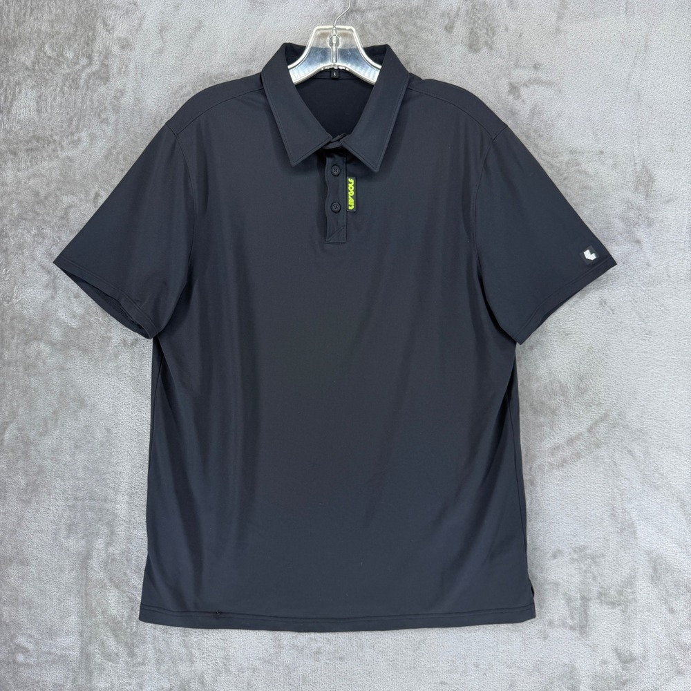 LIV Golf Mens Performance Polo Shirt Jet Black 24SUM10-SU218 Size L